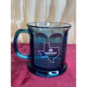 International Logo Team Dallas Texas Truck Tractor Semi Blue Glass Coffee Mug Na